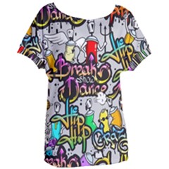 Hip Hop Background Women s Oversized Tee by Pakemis