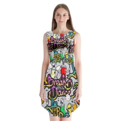 Hip Hop Background Sleeveless Chiffon Dress   by Pakemis