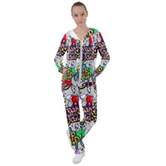 Hip Hop Background Women s Tracksuit by Pakemis