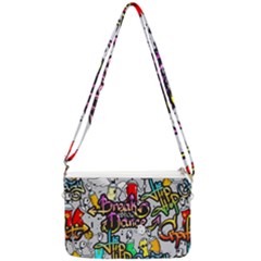 Hip Hop Background Double Gusset Crossbody Bag by Pakemis