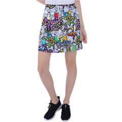 Hip Hop Background Tennis Skirt by Pakemis