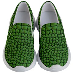 Seamless Pattern Crocodile Leather Kids Lightweight Slip Ons by Pakemis