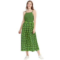 Seamless Pattern Crocodile Leather Boho Sleeveless Summer Dress by Pakemis