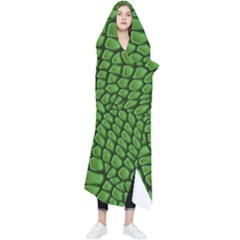 Seamless Pattern Crocodile Leather Wearable Blanket by Pakemis