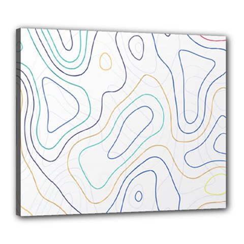 Abstract Colorful Topographic Map Design Vector Canvas 24  X 20  (stretched) by Pakemis