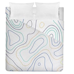 Abstract Colorful Topographic Map Design Vector Duvet Cover Double Side (queen Size) by Pakemis