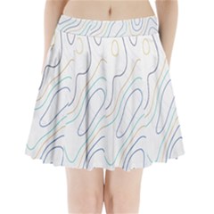 Abstract Colorful Topographic Map Design Vector Pleated Mini Skirt by Pakemis