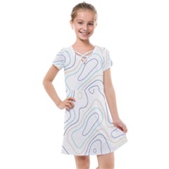 Abstract Colorful Topographic Map Design Vector Kids  Cross Web Dress by Pakemis