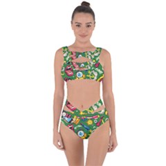 Pop Art Colorful Seamless Pattern Bandaged Up Bikini Set  by Pakemis