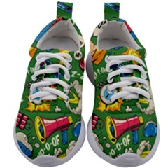 Pop Art Colorful Seamless Pattern Kids Athletic Shoes by Pakemis