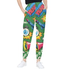 Pop Art Colorful Seamless Pattern Tapered Pants by Pakemis