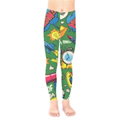 Pop Art Colorful Seamless Pattern Kids  Classic Winter Leggings