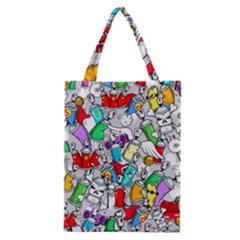 Graffit Characters Seamless Pattern Art Classic Tote Bag by Pakemis