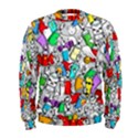 Graffit Characters Seamless Pattern Art Men s Sweatshirt View1