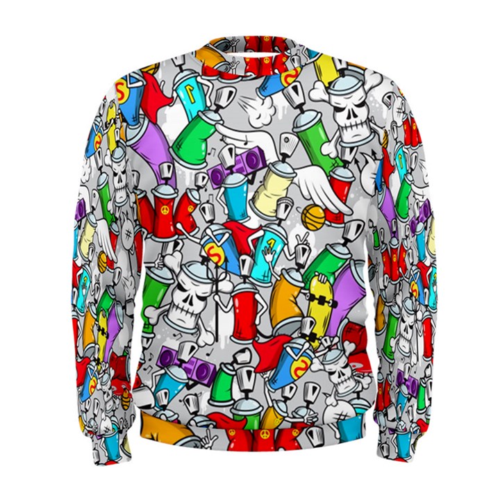 Graffit Characters Seamless Pattern Art Men s Sweatshirt