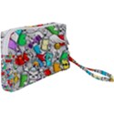 Graffit Characters Seamless Pattern Art Wristlet Pouch Bag (Small) View2