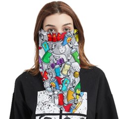 Graffit Characters Seamless Pattern Art Face Covering Bandana (triangle)