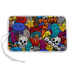 Graffiti Characters Seamless Pattern Pen Storage Case (l) by Pakemis