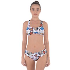 Full Color Flash Tattoo Patterns Criss Cross Bikini Set