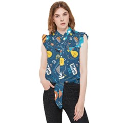 Seamless Pattern Vector Submarine With Sea Animals Cartoon Frill Detail Shirt