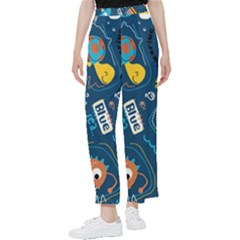 Seamless Pattern Vector Submarine With Sea Animals Cartoon Women s Pants 