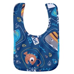 Seamless Pattern Vector Submarine With Sea Animals Cartoon Baby Bib