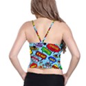 Comic Bubbles Seamless Pattern Spaghetti Strap Bra Top View2