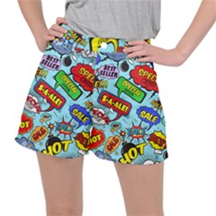 Comic Bubbles Seamless Pattern Ripstop Shorts by Pakemis