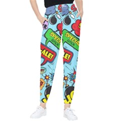 Comic Bubbles Seamless Pattern Tapered Pants by Pakemis