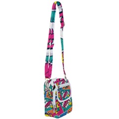 Comic Colorful Seamless Pattern Shoulder Strap Belt Bag