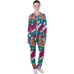 Comic Colorful Seamless Pattern Casual Jacket And Pants Set by Pakemis