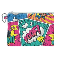 Comic Colorful Seamless Pattern Canvas Cosmetic Bag (xl) by Pakemis