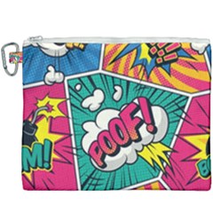 Comic Colorful Seamless Pattern Canvas Cosmetic Bag (xxxl)