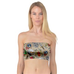 Tattoo Pattern Bandeau Top