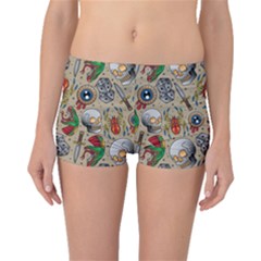 Tattoo Pattern Boyleg Bikini Bottoms