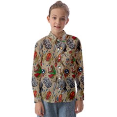 Tattoo Pattern Kids  Long Sleeve Shirt