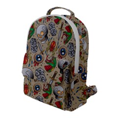 Tattoo Pattern Flap Pocket Backpack (large) by Pakemis