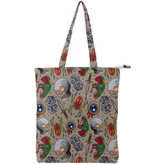 Tattoo Pattern Double Zip Up Tote Bag by Pakemis