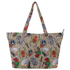 Tattoo Pattern Full Print Shoulder Bag by Pakemis