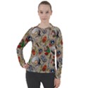 Tattoo Pattern Women s Pique Long Sleeve Tee View1