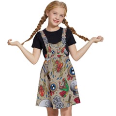 Tattoo Pattern Kids  Apron Dress by Pakemis