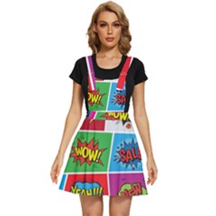 Pop Art Comic Vector Speech Cartoon Bubbles Popart Style With Humor Text Boom Bang Bubbling Expressi Apron Dress by Pakemis