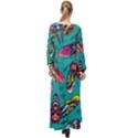 Vintage Colorful Insects Seamless Pattern Maxi Chiffon Beach Wrap View2