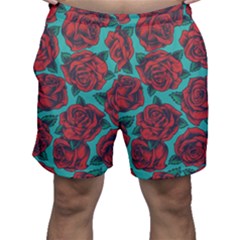 Vintage Floral Colorful Seamless Pattern Men s Shorts