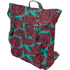 Vintage Floral Colorful Seamless Pattern Buckle Up Backpack