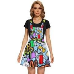 Graffiti Characters Seamless Patterns Apron Dress by Pakemis