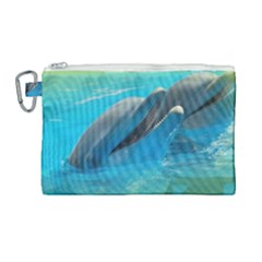 Beautiful Dolphins Canvas Cosmetic Bag (large)