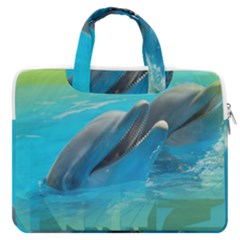 Beautiful Dolphins Macbook Pro 16  Double Pocket Laptop Bag  by Sparkle