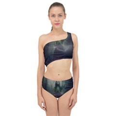 Beautiful Girl Spliced Up Two Piece Swimsuit by Sparkle