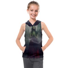 Beautiful Girl Kids  Sleeveless Hoodie by Sparkle